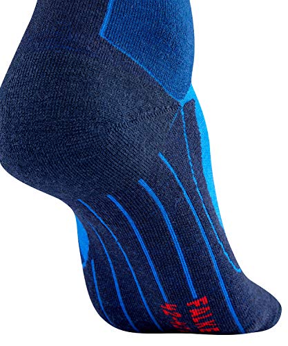 Falke ST4 Wool Skiing Kniestrümpfe Calcetines hasta la Rodilla para Hombre, Azul y Gris, 39-41