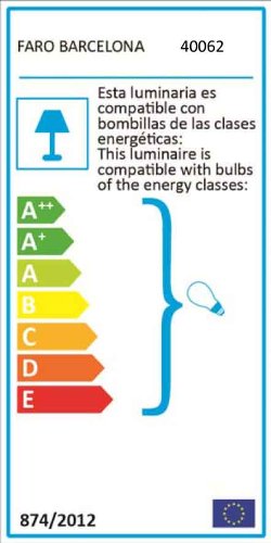 FARO BARCELONA 40062 - Petra Aplique, 40W, Metal (Bombilla no incluida)