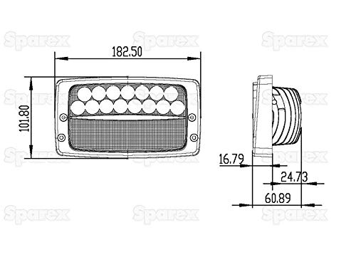 Faro de Trabajo LED Fendt/Massey Fergusson/Case, Tipo Hella 60W - 3280 Lúmenes