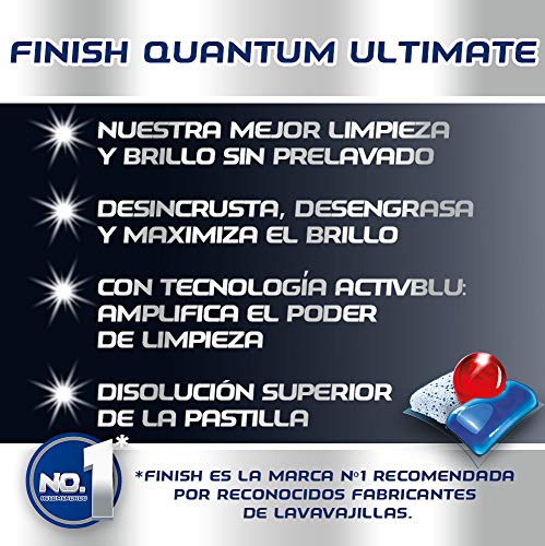 Finish Powerball Quantum Ultimate, pastillas para el lavavajillas - 84 unidades