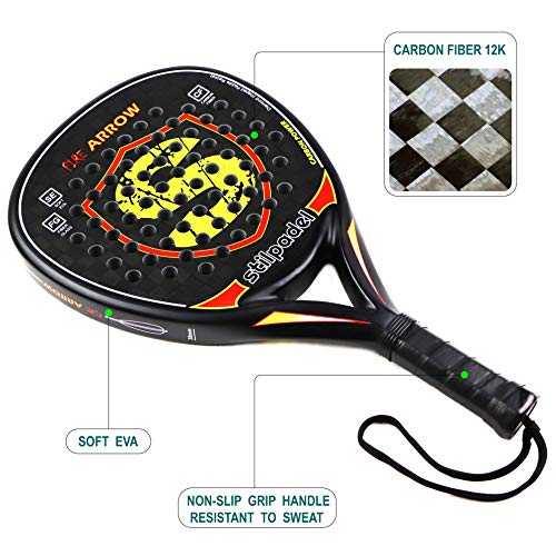 Fire Arrow - Pala Padel de Carbono 12k Forma Diamante con Funda