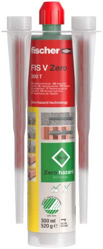 fischer FIS V Zero - taco químico, resina vinilester sin sustancias nocivas para hormigón, ladrillo hueco - Fijación de toldos, marquesinas, 300 ml