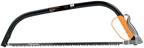 Fiskars Sierra de arco para madera verde, Cuchilla fija, Longitud: 70 cm, Negro/Naranja, 1000615