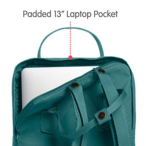 Fjallraven Kånken Laptop 13" Mochila, Unisex Adulto, Verde Helado, 25x16x35cm