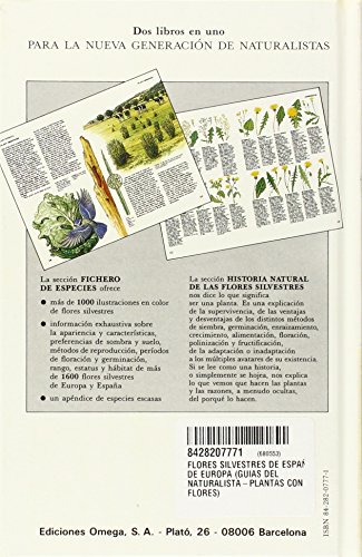 FLORES SILVESTRES DE ESPAÑA Y DE EUROPA (GUIAS DEL NATURALISTA-PLANTAS CON FLORES)