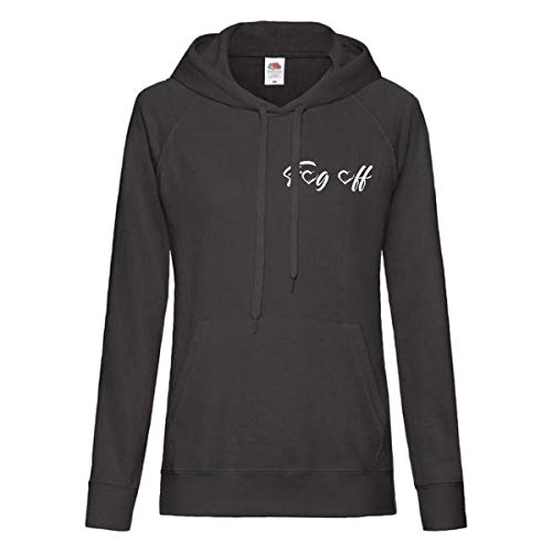 Fog Off Sportswear Sudadera con capucha para mujer, repelente de insectos, sin Deet, con capucha, de larga duración, con logotipo de corazón divertido