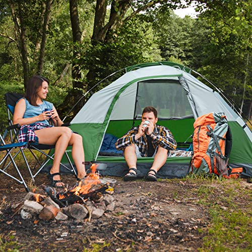 Forceatt Tienda de campaña Tienda de campaña de Doble Puerta para Exterior Resistente al Viento e Impermeable Ligero Adecuado para Senderismo Festivales al Aire Libre Mochilero Supervivencia Viajes.