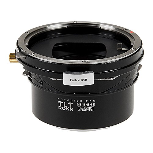 Fotodiox Pro TLT ROKR - Adaptador de Montaje para Lente de inclinación y Cambio Compatible con Lentes Mamiya 645 MF a cámaras Sony con Montura E, TLTROKR-M645-SnyE