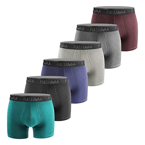 Fullluwaa Bóxer (Pack de 6) Hombre Algodón Calzoncillos-M