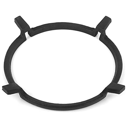 Fumanduo 1Pcs Soporte para Cocina de gas Soporte Universal de Hierro Fundido para Cocina de Gas con 4 Garras Accesorio Anillo Antideslizante para Placas de Gas Anillo de Soporte Wok (21CM, Negro)