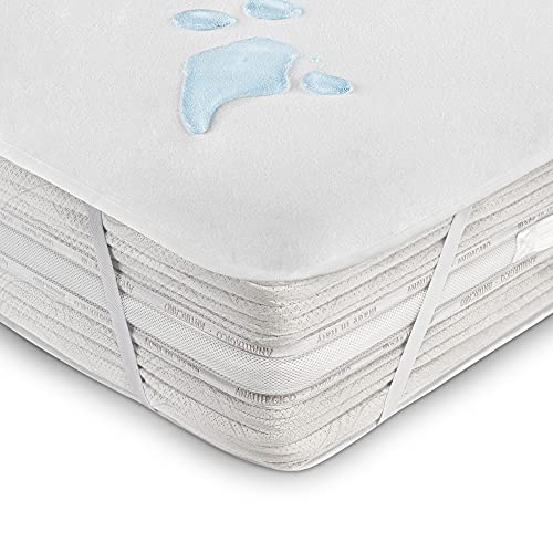 Funda de Colchon Protector Impermeable 150x190 cm Sabanas para Cama 150x200 Cubrecolchon de Algodón Transpirable Suave Hipoalergénico Antiácaros y Antibacteriano con Elásticos Lavable a Máquina