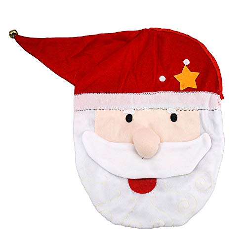 Funda para asiento de inodoro de Navidad, diseño de Papá Noel, decoración de baño, linda para decoración de interiores de Navidad, regalos de fiesta