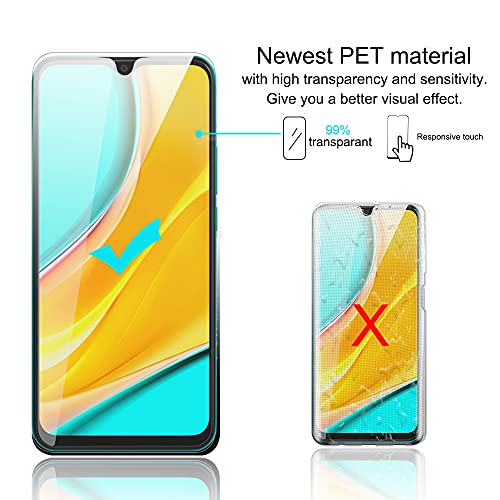 Funda para Xiaomi Redmi 9 Carcasa, 360°Full Body Protección Suave TPU Silicona Delantero PC Dura Atrás Transparente Flip Phone Case Cover 6.53"