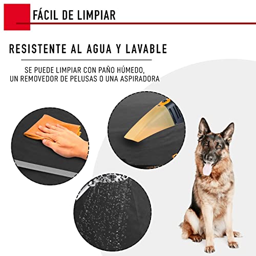 Funda Perros Coche y Cinturón de Seguridad. Protector Universal Impermeable y Antideslizante para Mascotas. Cobertor de Asiento y Correa con Clavija para Transportar Perros y Gatos en el Coche.