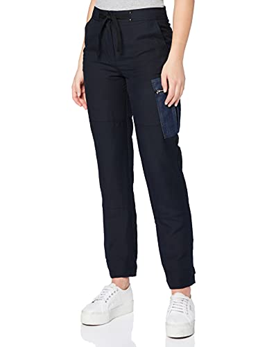 G-STAR RAW Feldspar High Waist Straight Cargo Pantalones, Azul (Mazarine Blue B067-4213), 29W / 32L para Mujer