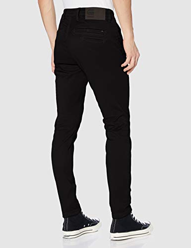 G-STAR RAW Skinny Chino Pantalones Casuales, dk Negro GD C106-B564, 31W / L32 para Hombre