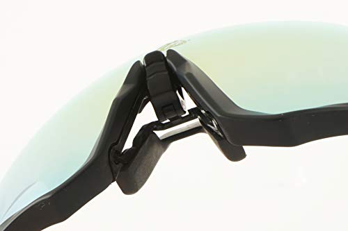 Gafas de sol deportivas. CE Certificación. Fotocromáticas, polarizadas, protección UV 400. Lentes intercambiables. Puente nasal ajustable. Material TR90 flexible e irrompible. (Verde fosfi)