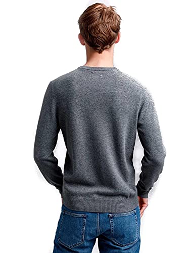 GANT Superfine Lambswool V-Neck suéter, Gris (Dark Grey Melange 92), XXX-Large para Hombre