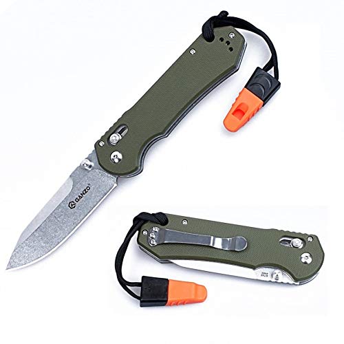 Ganzo Cuchillo Navaja, Unisex, G7452-GR-WS, Verde, Talla única