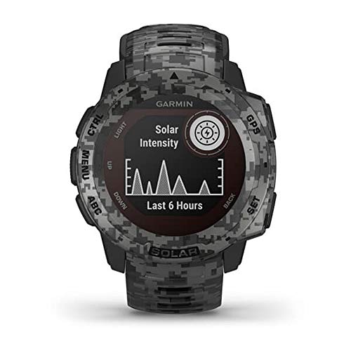 Garmin 010-02293-15 Instinct Solar Rugged Outdoor Watch Camo Edition Graphite Camo Bundle with 2 Year Accidental Repair and Extended Protection Plan