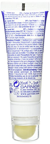 Garnier Ambre Solaire UV SKI Combi 2-en-1 Crème + Stick Lèvres Protecteurs FPS 30 Conditions Extrêmes