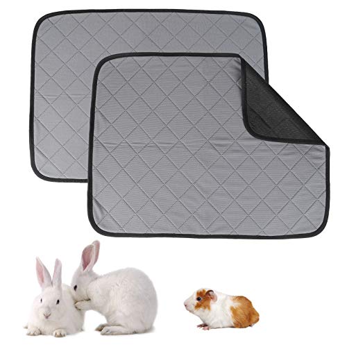 Générique - Alfombra para jaula de cerdo de india, lavable, impermeable, manta absorbente para pequeños animales, conejo enano (lote de 2, 60 x 45 cm)