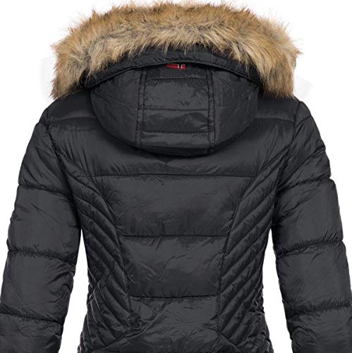 Geographical Norway Abby - Chaqueta Acolchada para Mujer (Negro, XL)