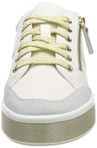 Geox D LEELU' E Sneaker Mujer, Blanco, 42 EU