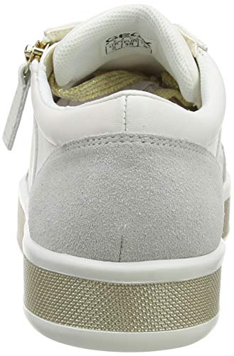 Geox D LEELU' E Sneaker Mujer, Blanco, 42 EU