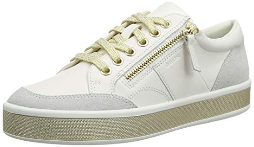 Geox D LEELU' E Sneaker Mujer, Blanco, 42 EU