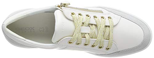 Geox D LEELU' E Sneaker Mujer, Blanco, 42 EU