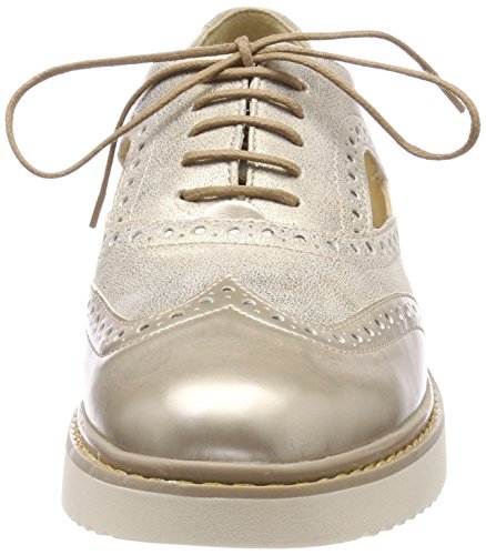 Geox D THYMAR A Zapatos De Cordones Oxford Mujer, Beige (Beige/Lt Taupe), 37 EU