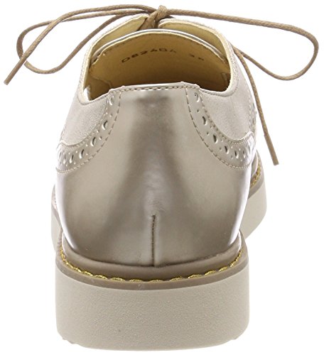 Geox D THYMAR A Zapatos De Cordones Oxford Mujer, Beige (Beige/Lt Taupe), 37 EU