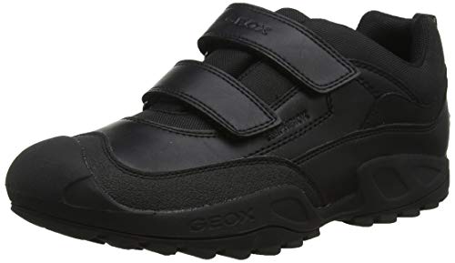 Geox J New Savage Boy B A, Zapatos de Uniforme Escolar Niños, Negro, 28 EU