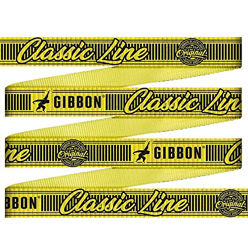 Gibbon Slacklines Classic Line - Juego Completo de 25 m, Color Amarillo