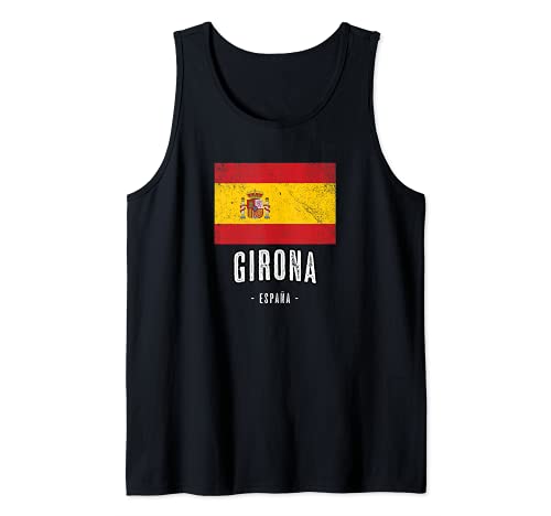 Girona España | Souvenir Linda Ciudad - Bandera Española - Camiseta sin Mangas