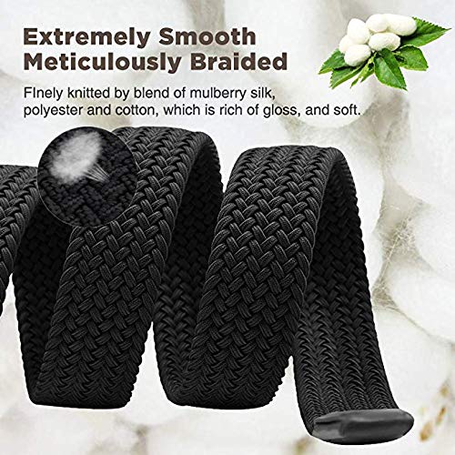 Glamexx24 Cinturón trenzado de cinta elástica para hombres y mujeres unisex