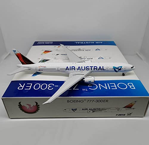 GLXLSBZ 1/400 Escala B777-300ER Airliner Air Austral Reunion aleación Modelo Adultos Juguetes y Regalo, 7,3x6,4 Pulgadas