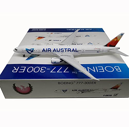 GLXLSBZ 1/400 Escala B777-300ER Airliner Air Austral Reunion aleación Modelo Adultos Juguetes y Regalo, 7,3x6,4 Pulgadas