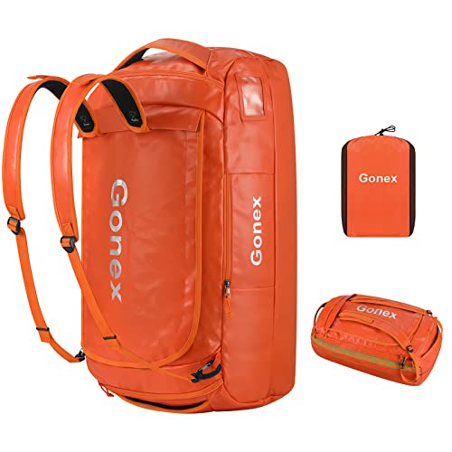 Gonex 80L Bolsa de Deporte Viaje Mochila Impermeable Duffel Bag Resistente al Agua para Deporte Acuático, Camping, Senderismo, Viajes, Gimnasio, Playa, Vela, Natación, Navegación, Surf