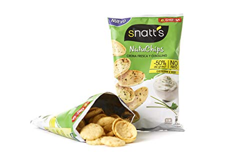 Grefusa Snatt's Natuchips Crema Fresca y Cebollino, 85g