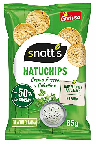 Grefusa Snatt's Natuchips Crema Fresca y Cebollino, 85g