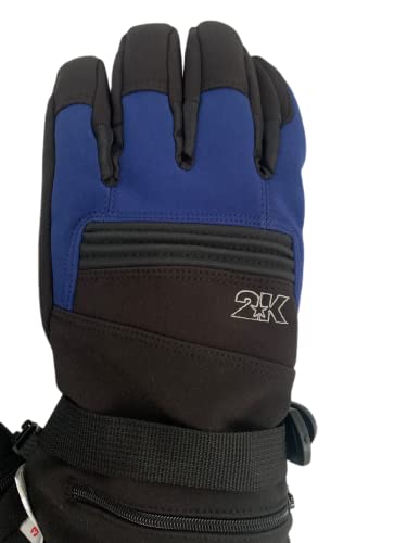 Guantes 2K para Nieve, Esquí, Snowboard, Manoplas Unisex de Invierno, Montaña - (S, B.Blue - K1701)