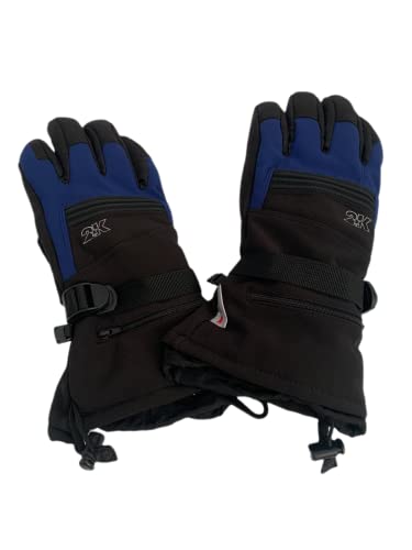 Guantes 2K para Nieve, Esquí, Snowboard, Manoplas Unisex de Invierno, Montaña - (S, B.Blue - K1701)