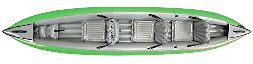 Gumotex Solar 410 C 2 + 1 personas Kayak 3 asientos, verde, talla única