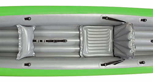 Gumotex Solar 410 C 2 + 1 personas Kayak 3 asientos, verde, talla única