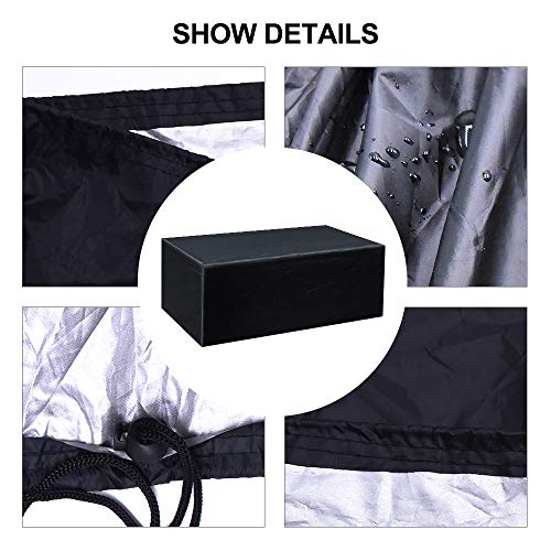 Gurkkst Funda Protectora para Muebles de jardín Funda Muebles Exterior Impermeable Anti-UV Protección Cubierta de Muebles de Mesas Oxford Negro (200x 160x 70cm)