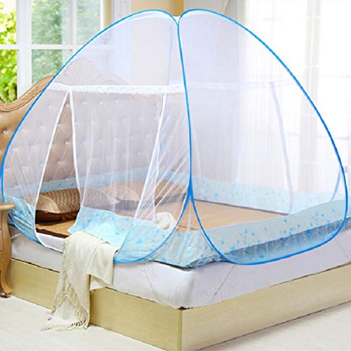 Handfly Cama plegable Canopy Mosquitera Cama doble Canopy Puerta doble Tienda de mosquitos de malla blanca para cama Camping Viaje Al aire libre