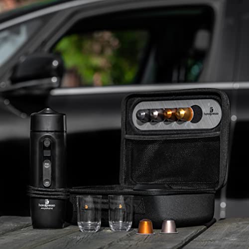 HANDPRESSO - New Handpresso Auto Set Capsule 21021 - Caja cafetera espresso, cafetera portátil para coche y camión de 12 V/24 V con cápsula Nespresso* compatible