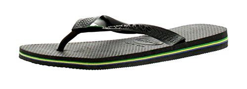 Havaianas Brasil, Chanclas, para Unisex adulto, Negro, 47/48 EU